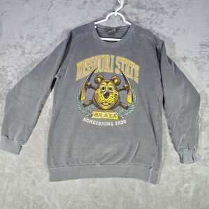 MIssouri State University Hoodie Mens‎ M Medium Comfort Colors Gray Homecoming
